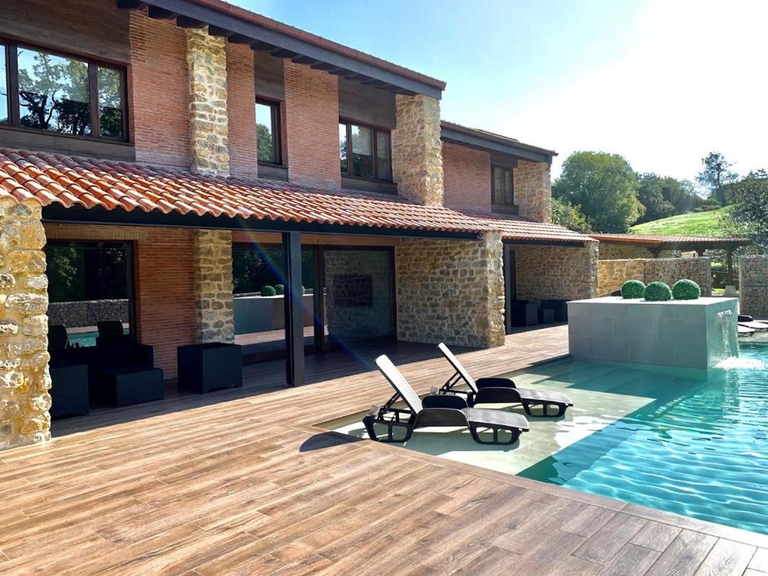 2 Apartamentos en villa con piscina privada en Asturias El Marquesau Noriega Exterior foto